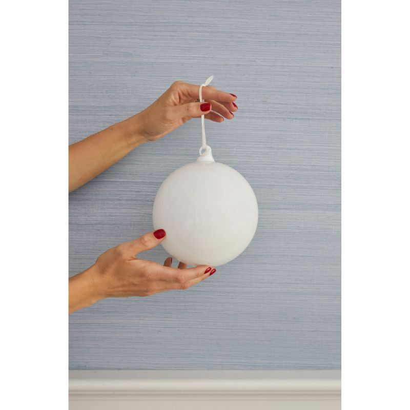 Winter White Orb Ornament - Set of 3