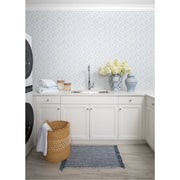 Nantucket Blue Wallpaper Swatch by Victoria Larson for Cailini Coastal