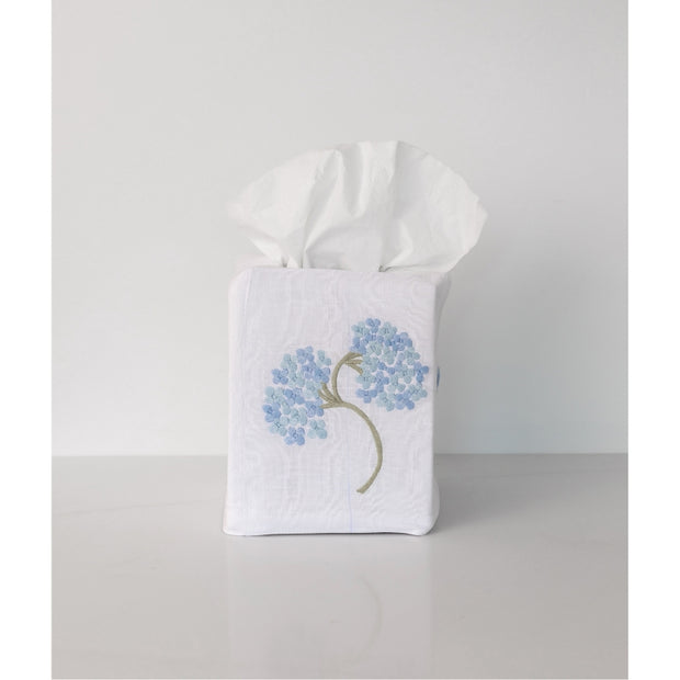 Hydrangea Linen Tissue Box Cover