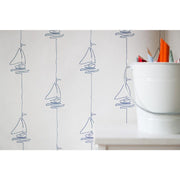 Rhumb Line Wallpaper Swatch by Victoria Larson for Cailini Coastal