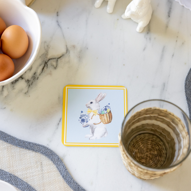 Ginger Jar Bunny Paper Coasters