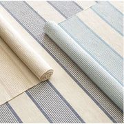 Castaway Stripe Cotton Rug - Blue