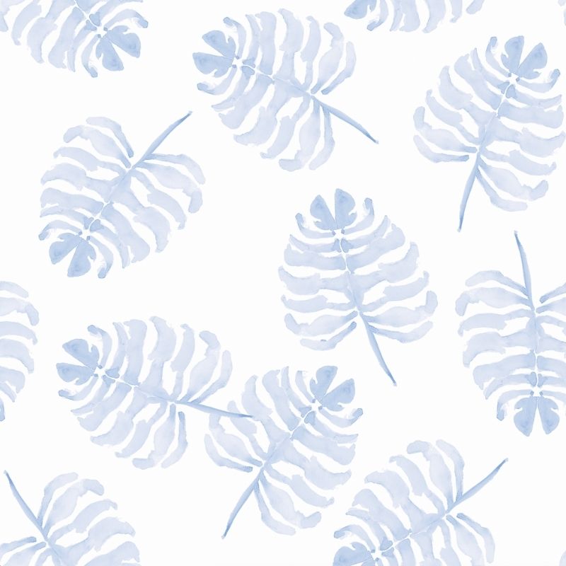 Monstera Blue Wallpaper