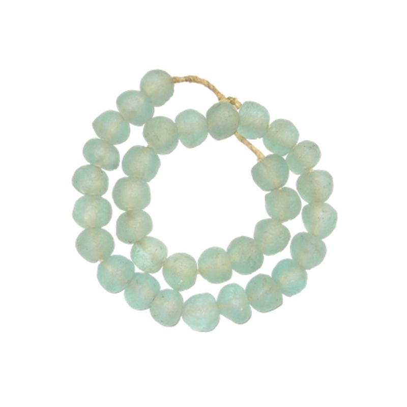 Vintage Sea Glass Beads in Aqua Green
