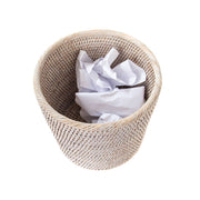 Sconset Petite Waste Basket - White-Washed