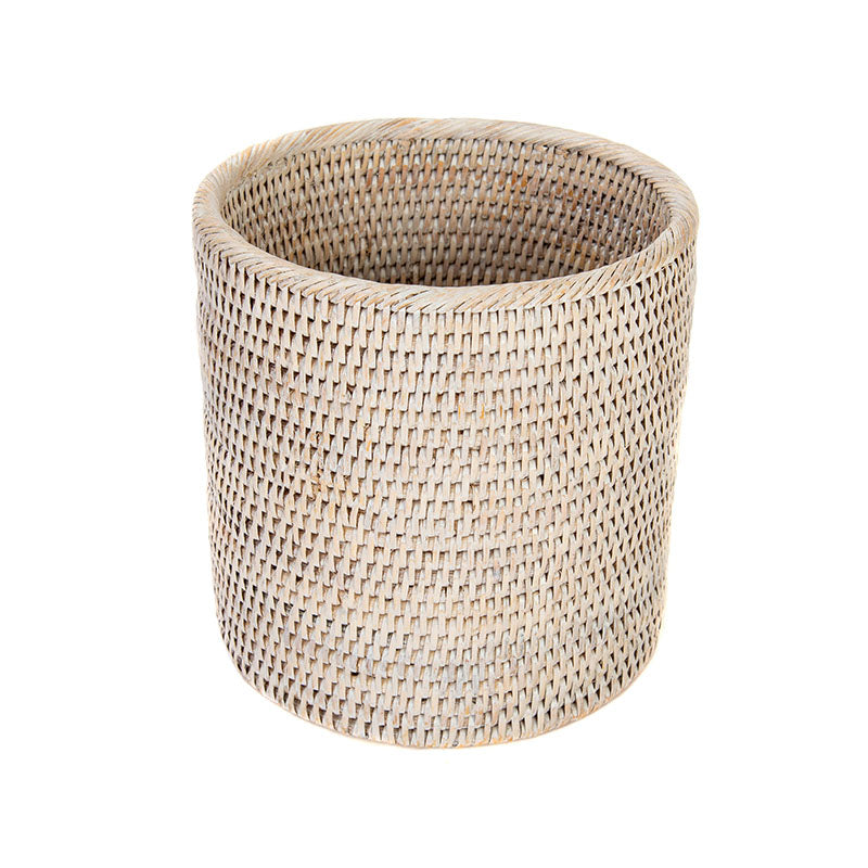 Sconset Petite Waste Basket - White-Washed