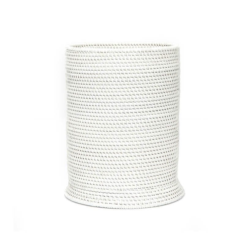 Watch Hill Waste Basket - White