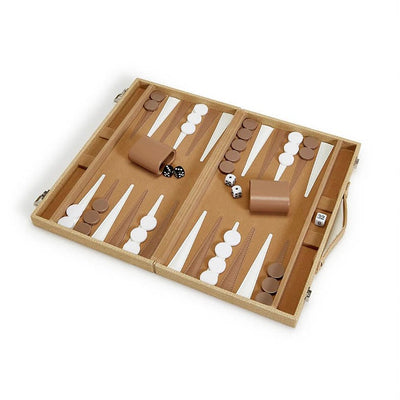 Grasscloth Backgammon Travel Set