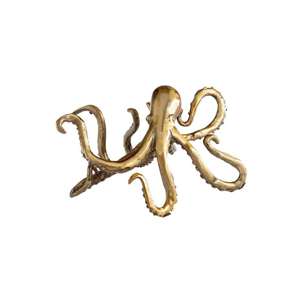 Octopus Shelf Sculpture - Brass