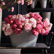 Pink Faux Peony Stems