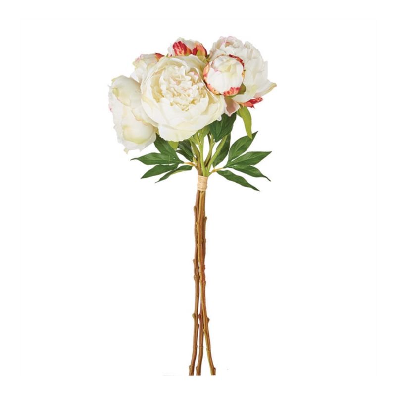 Cream Peony Faux Stems