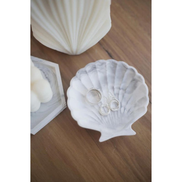 Scallop Shell Trinket Dish - Marble