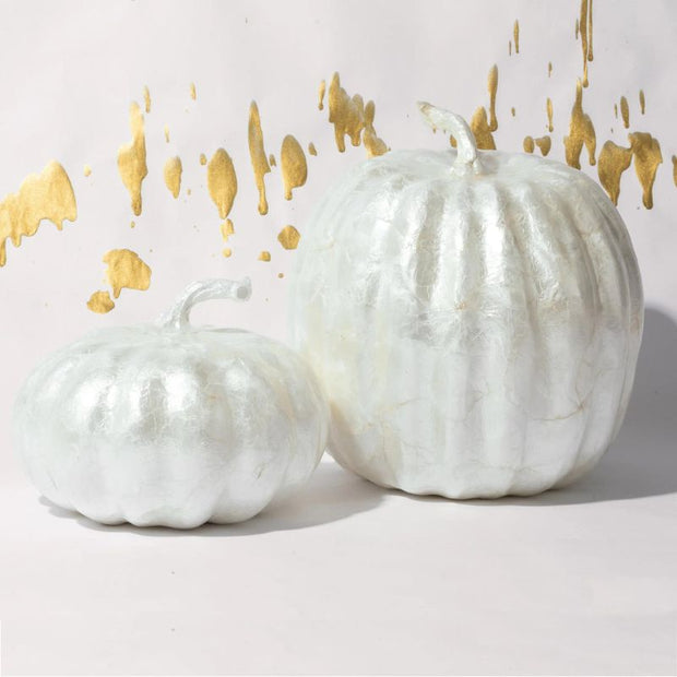 Capiz Shell Decorative Pumpkin