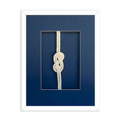 Navy Nautical Knot Framed Art - Double Figure Eight