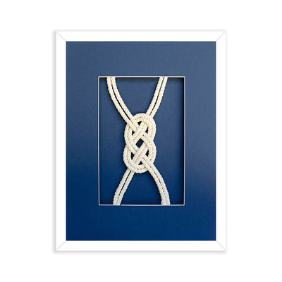 Navy Nautical Knot Framed Art - Double Carrick Bend