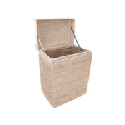 Sconset Hamper with Lid - White Wash