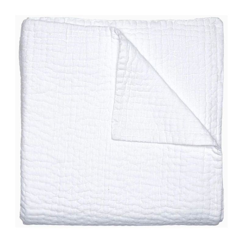 Vivada White Woven Quilt and Shams by John Robshaw