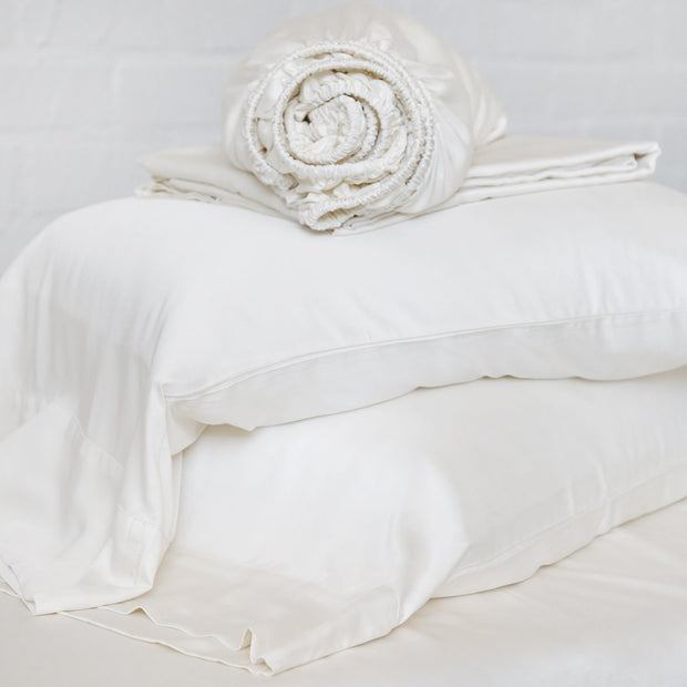 Bamboo Sheet Set in Ivory by Pom Pom at Home