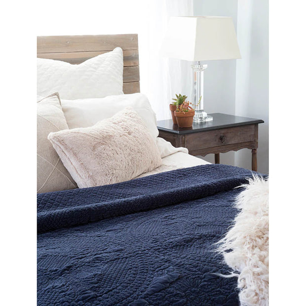 Galway Coverlet in Navy by Pom Pom at Home
