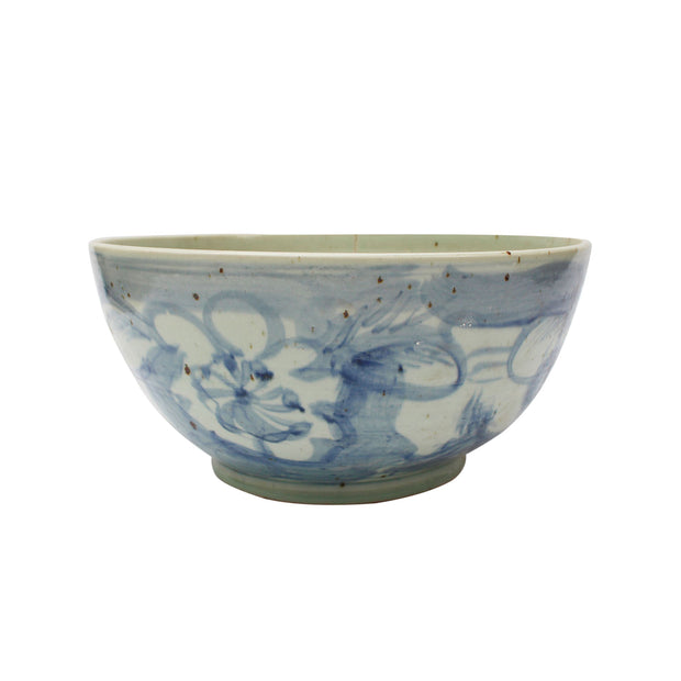 Oversized Painted Floral Bowl