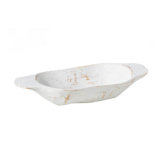 Vintage Dough Bowl - Distressed White
