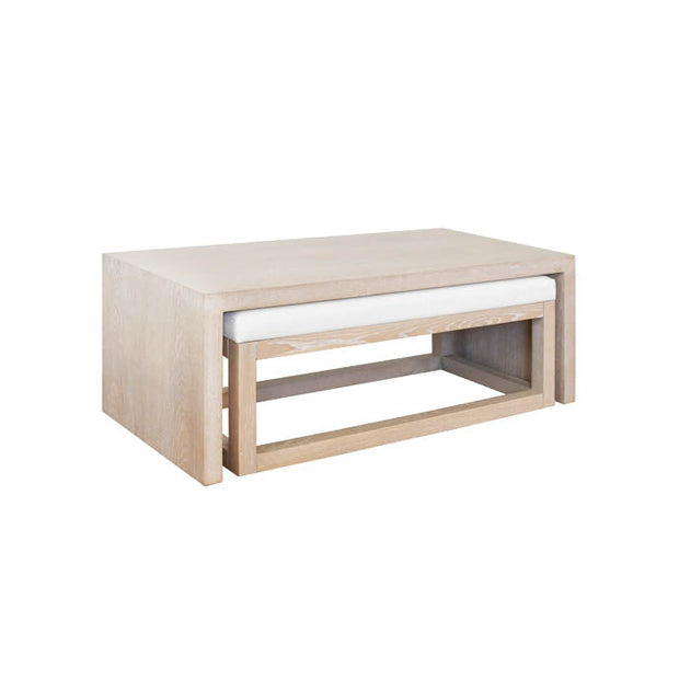 Point Dume Coffee Table with Nesting Bench
