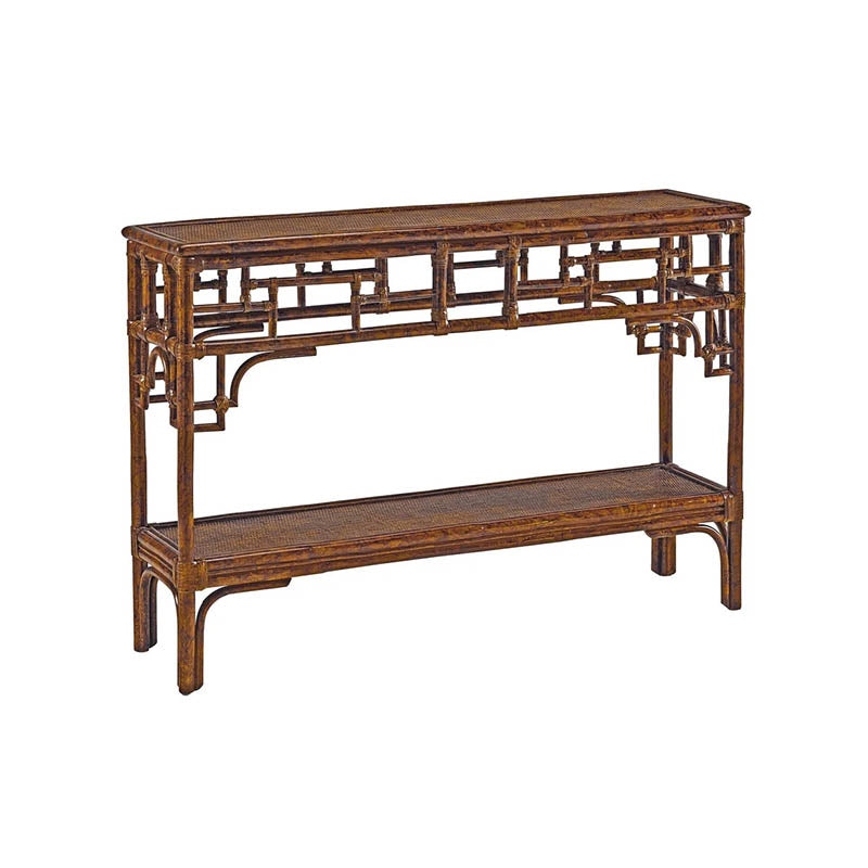 Antiqued Pagoda Console Table by Cailini Coastal