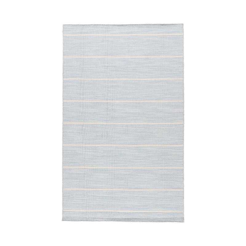 Cos Cob Stripe Wool Rug - Soft Blue