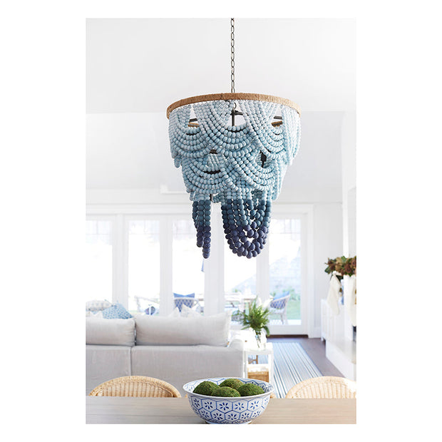 Ombre Wood Bead Chandelier by Coastal Living