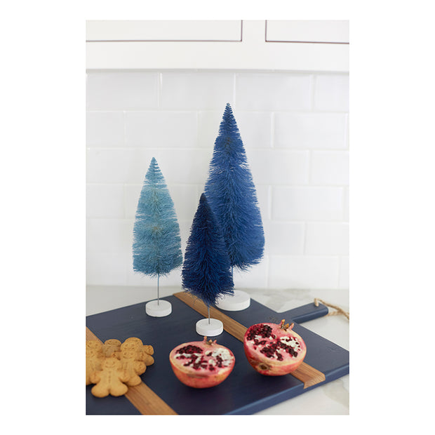 Shades of Blue Bottle Brush Trees
