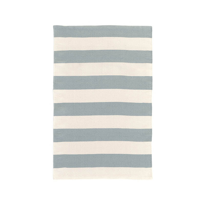 Hampton Stripe Indoor/Outdoor Rug - Light Blue/Ivory