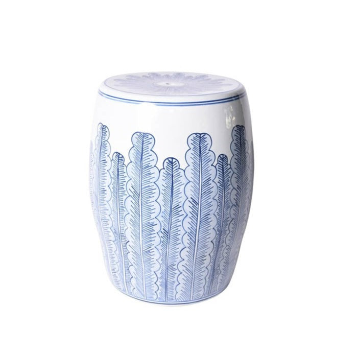 Banana Leaf Porcelain Garden Stool