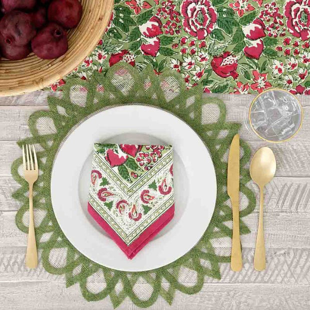 Winter Floral Table Runner