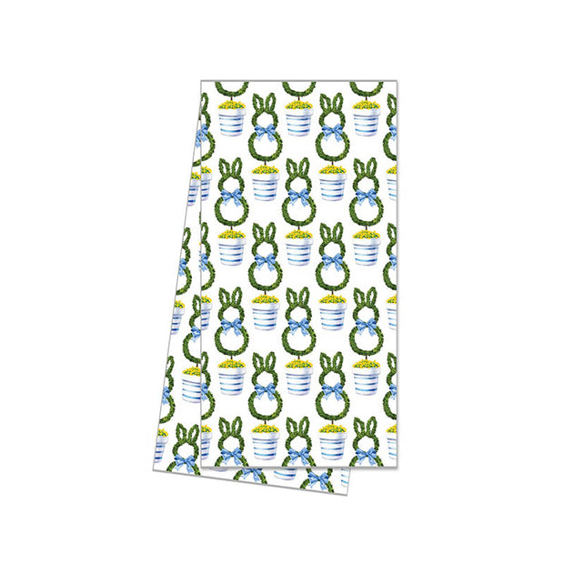 Bunny Topiary Tea Towel