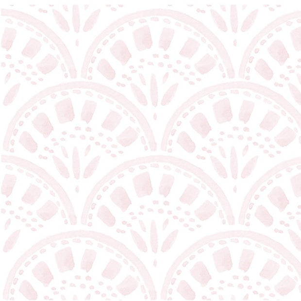 Riley Scallop Blush Pink Wallpaper Swatch