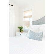 Ocean Waves Stripe Linen Pillow with Insert