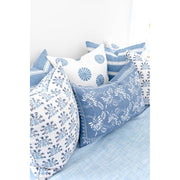 French Blue Bay Harbor Linen Pillow with Insert