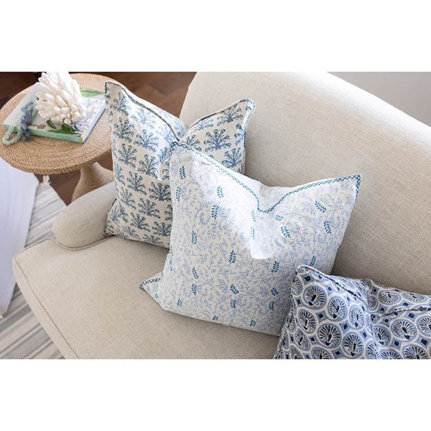 Whitehaven Linen Pillow with Insert - Azure Blue