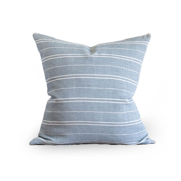 Ocean Harbor Stripe Linen Pillow with Insert