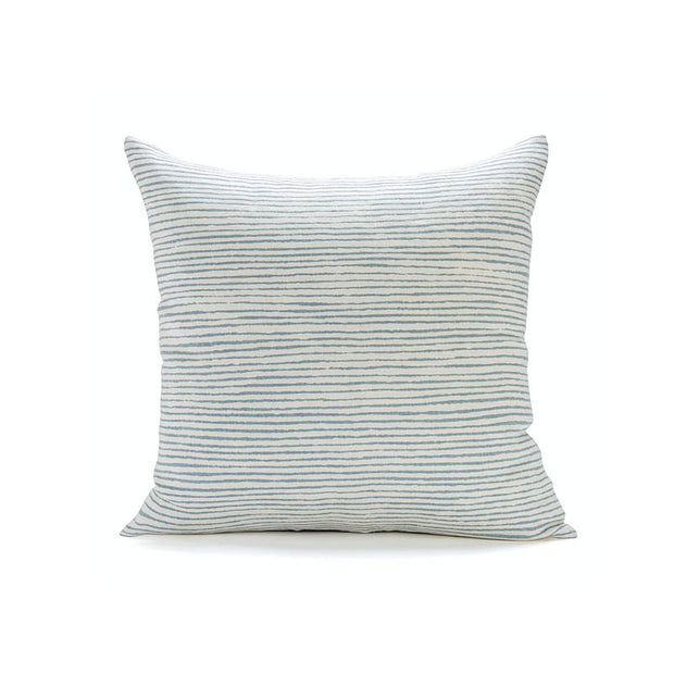 Ocean Waves Stripe Linen Pillow with Insert