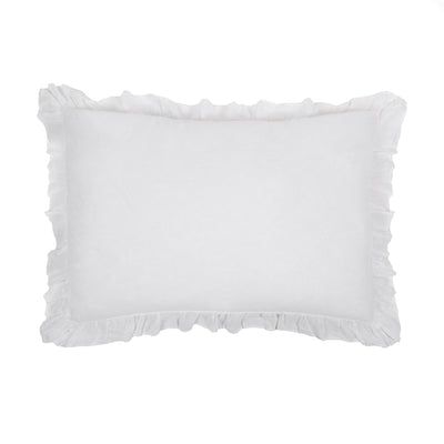 Beaufort Big Pillow with Insert in White by Pom Pom at Home