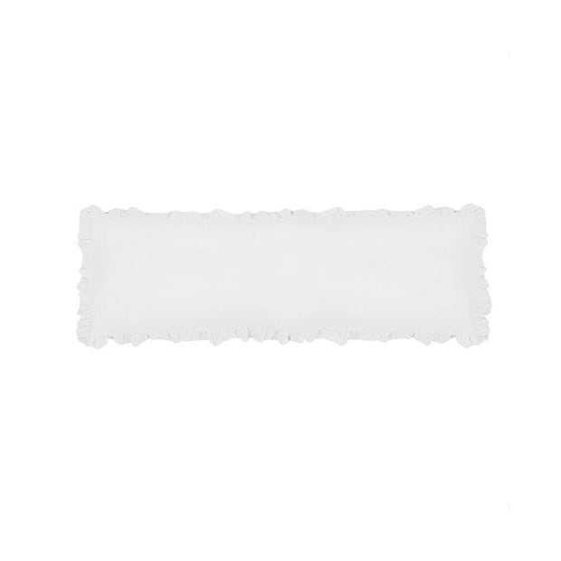 Beaufort Body Pillow with Insert in White by Pom Pom at Home