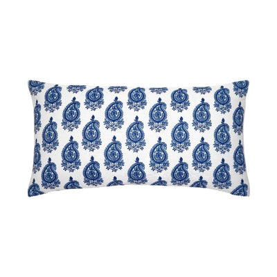 Nilay Indigo Outdoor Bolster Pillow with Insert by John Robshaw