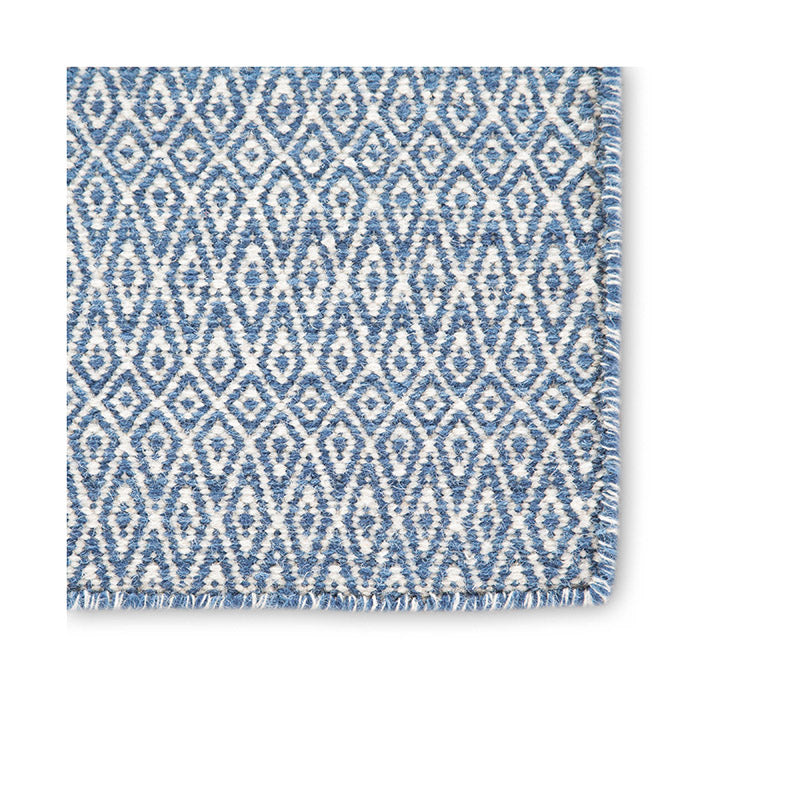 Del Rey Wool Rug - Blue/White