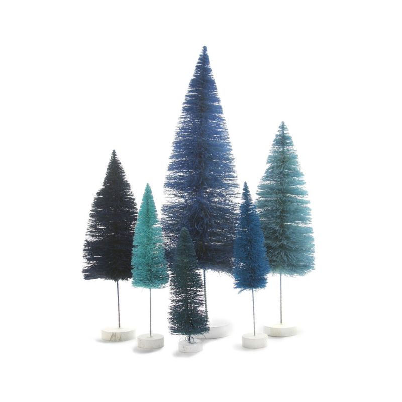 Shades of Blue Bottle Brush Trees