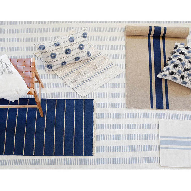 Orient Point Rug in Navy/Natural by Pom Pom at Home