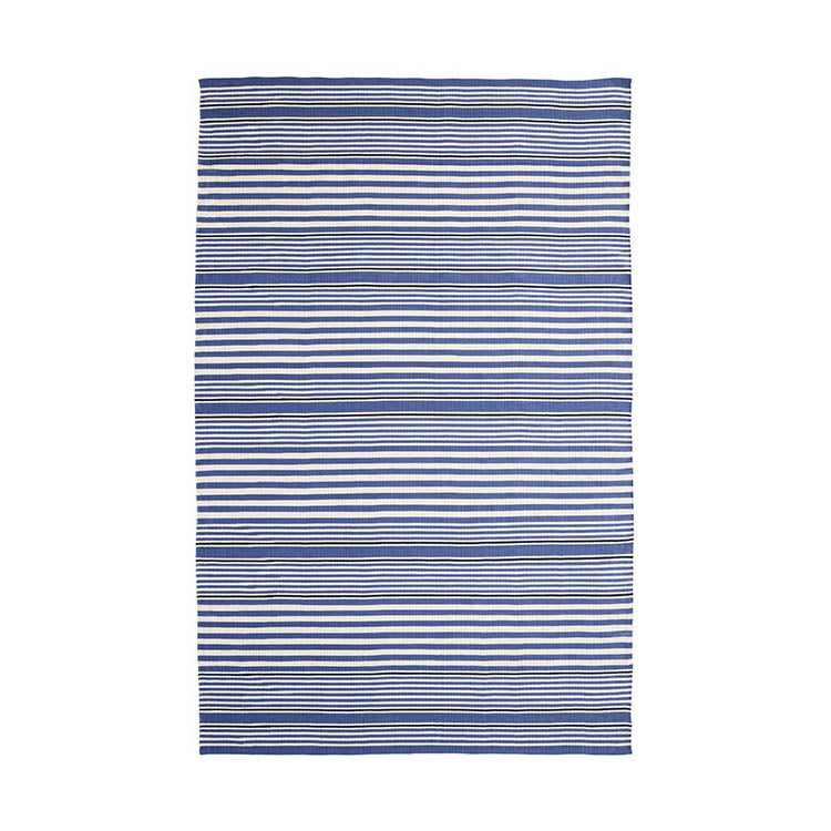 Fleet Stripe Indoor/Outdoor Rug - Denim