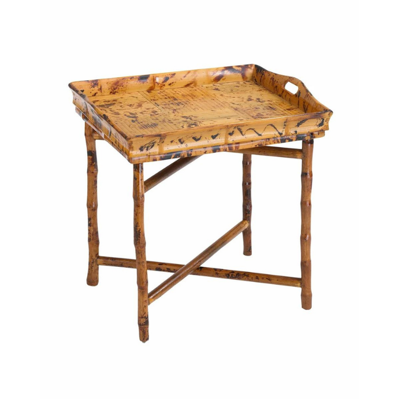 Tortoise Rattan Tray Table