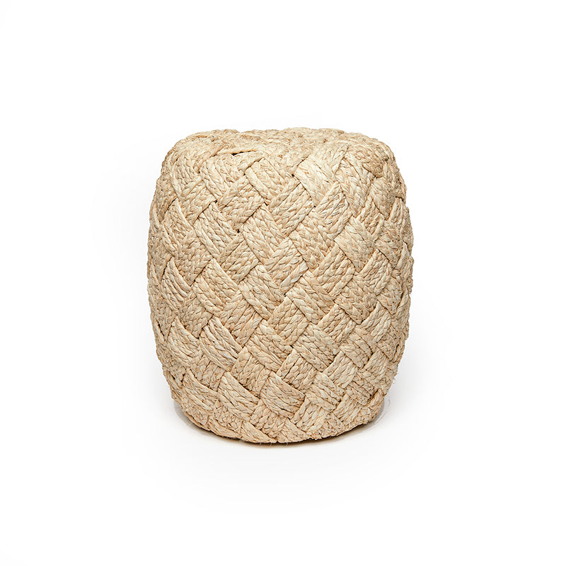 Dionis Woven Seagrass Stool by Cailini Coastal