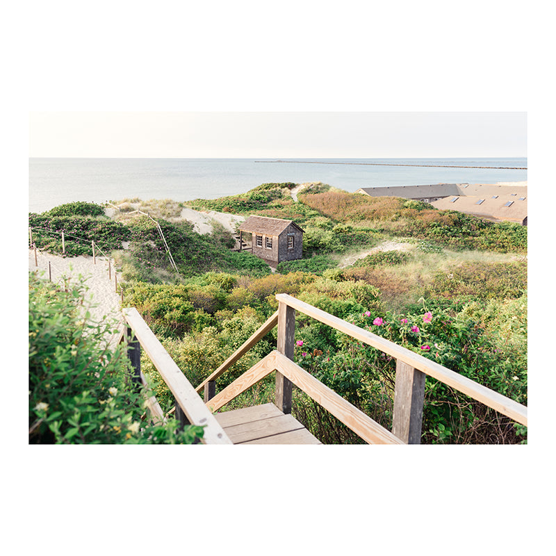 Steps Beach Summer View Print
